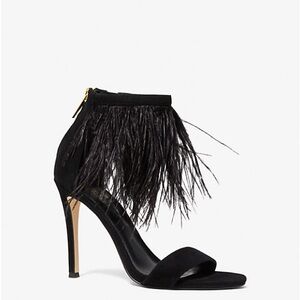 Michael Kors Black Feathered Heels